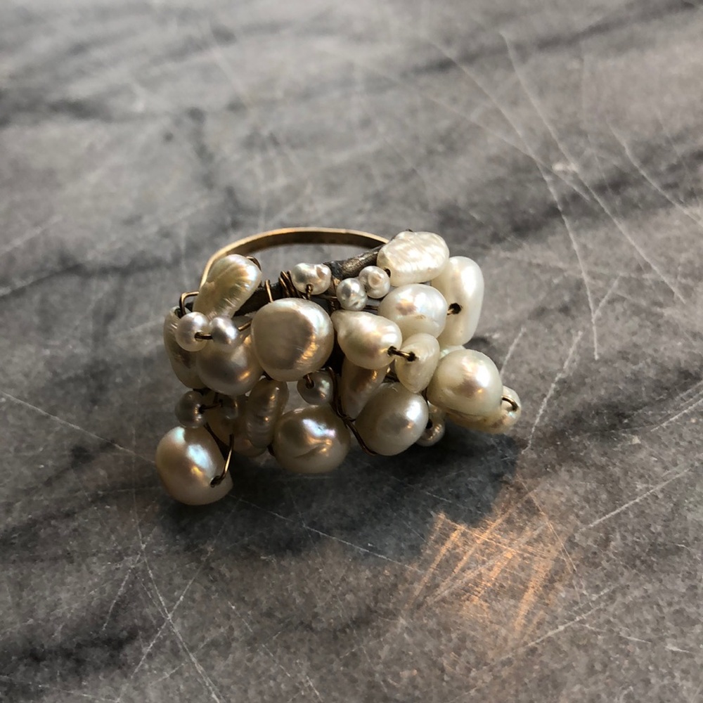 Multi-Strand Pearl Ring - image 5